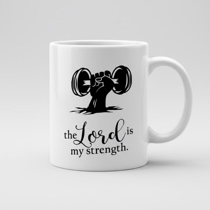 strength mug psalm 28:7 scripture design (design 14a)