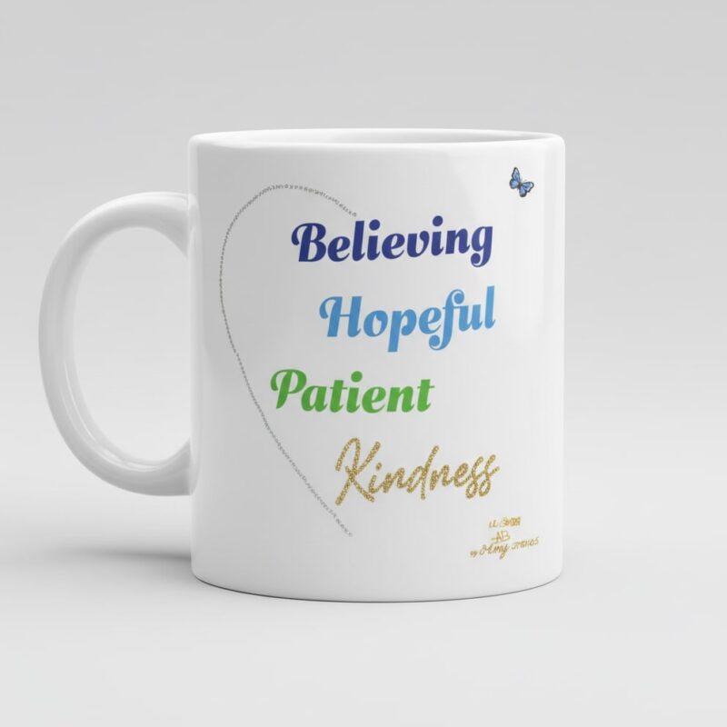 kindness mug rhinestone side heart edition (design 1c)