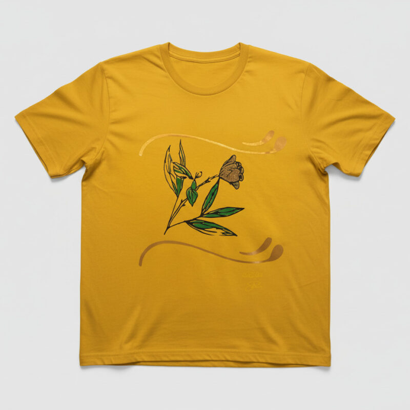 “just because” tee – hand drawn glitter flower