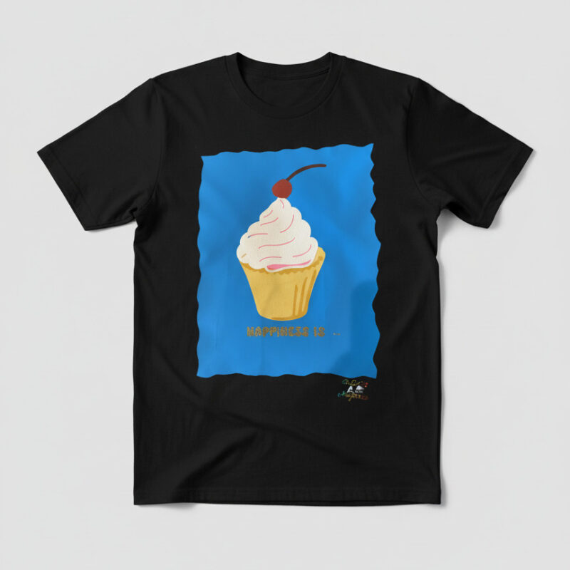 happiness is… tee – white frosting & cherry top