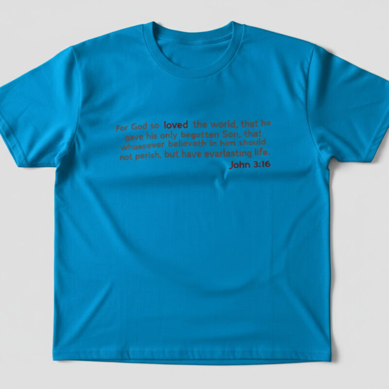 12a god is love scripture flatlaystyle t shirt blue