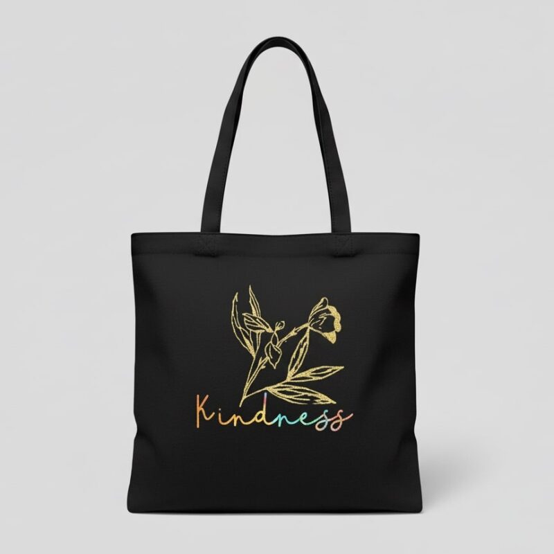 kindness tote 1e black